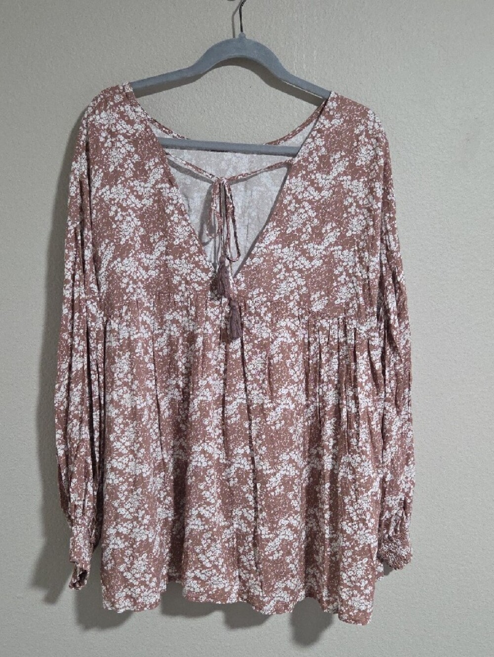 GiGio Plus Boho Floral Babydoll Tunic Top NWOT XL - Picture 2 of 4
